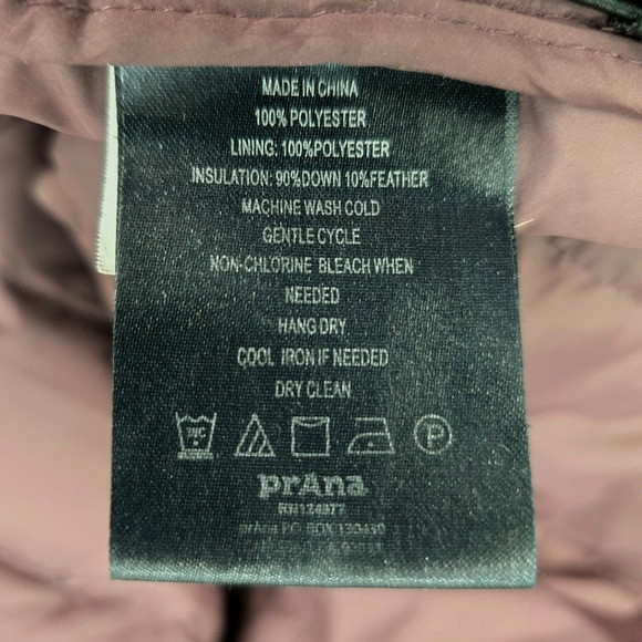 Prana Breathe Men's Large Down Puffer Jacket Gray Lightweight Hooded M2LASS314 - Picture 7 of 9